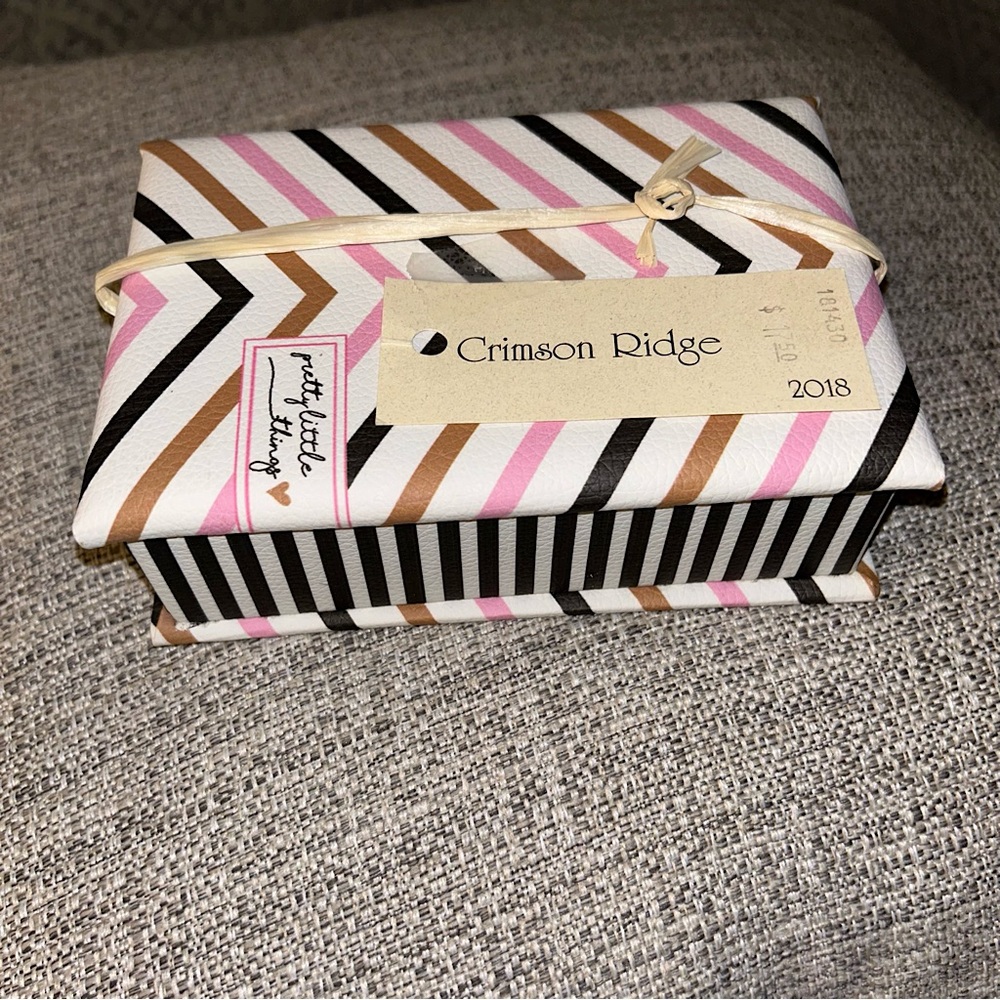 Boutique Stripped Jewelry Box - New w/ Tags